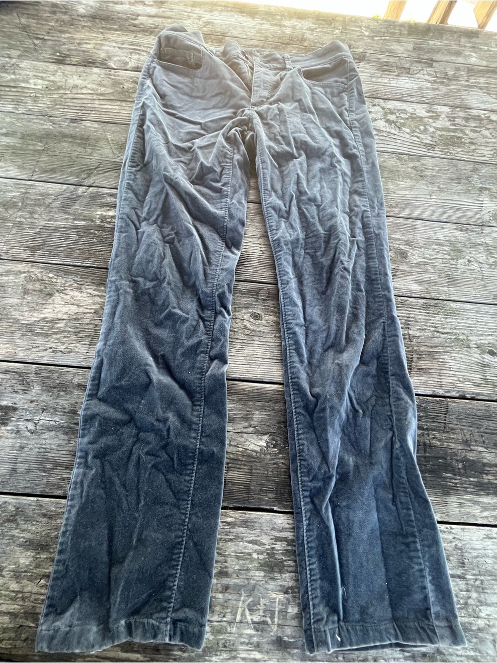 Ann Taylor Charcoal Gray velour Pants Sz 2, bootcut